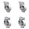 Service Caster 5 Inch Semi Steel Swivel Top Plate Caster Set with 2 Brakes 2 Rigid SCC SCC-20S514-SSS-TLB-2-R-2 - alternate 2